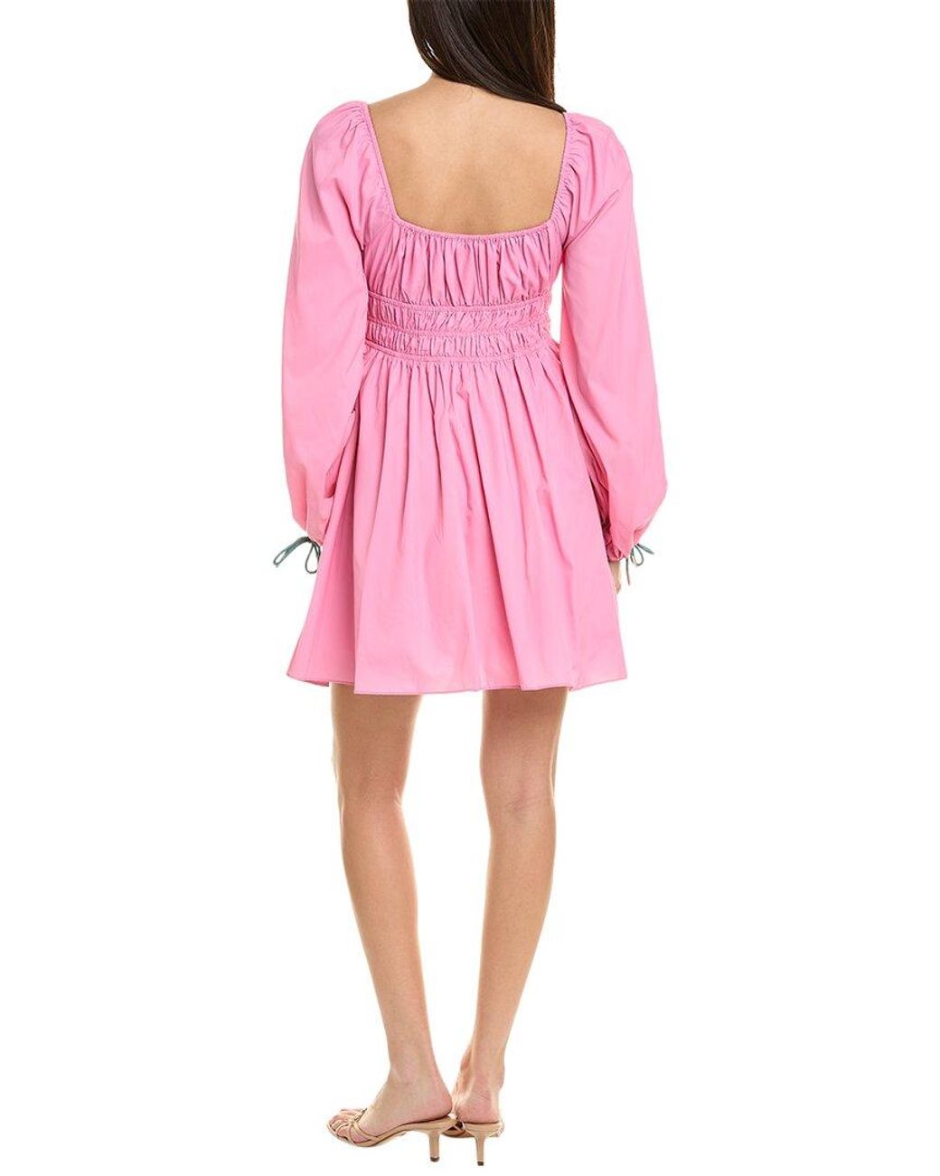 Staud Pink Bow Dress