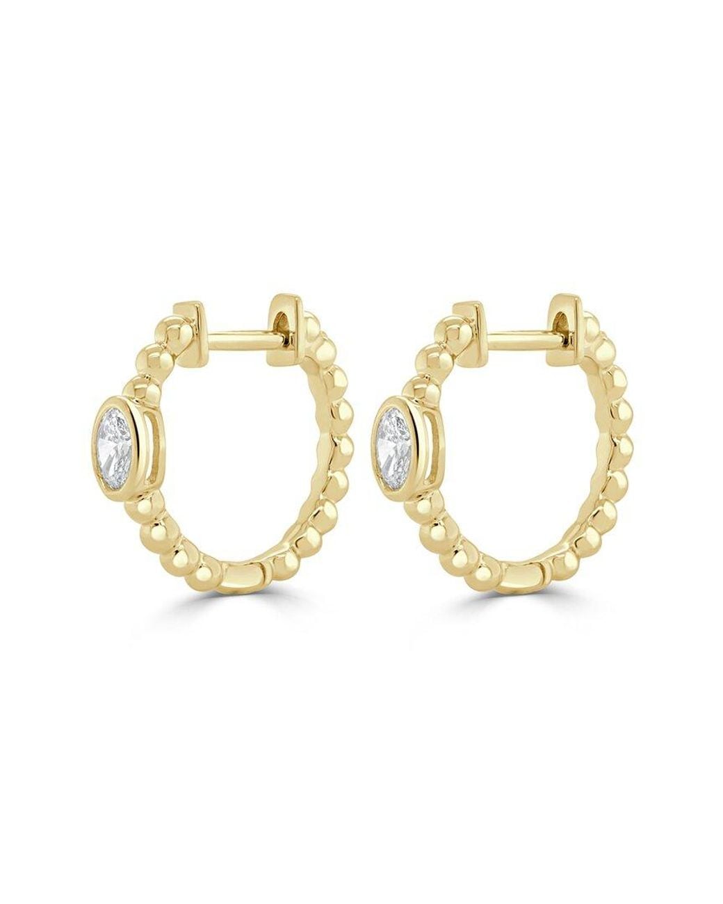 Sabrina Designs Metallic 14K 0.31 Ct. Tw. Diamond Huggie Earrings