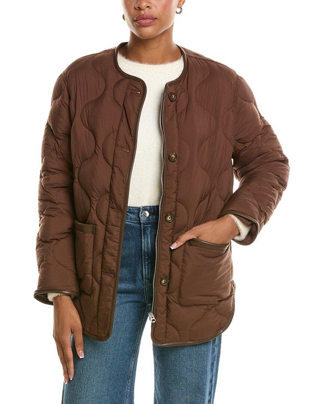 Rag & Bone Brown Tatiana Quilted Liner Jacket