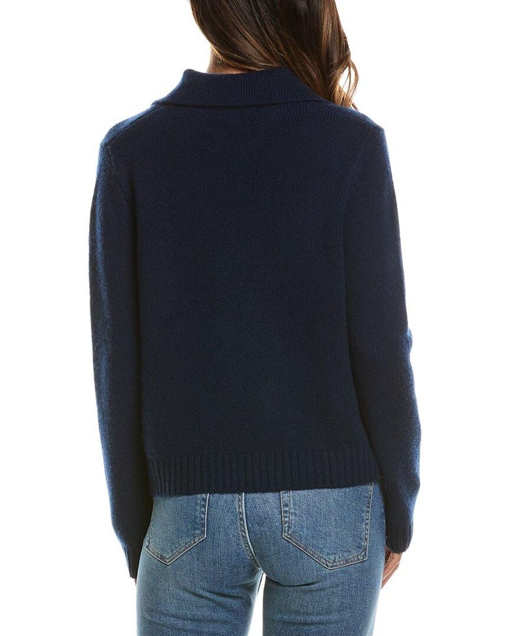 Forte Blue Double Breasted Wool & Cashmere-Blend Cardigan