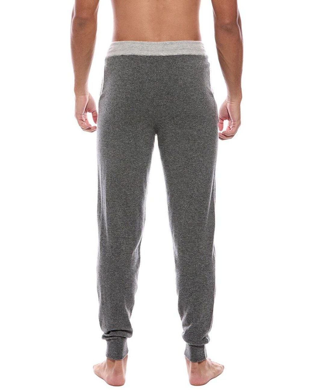N.Peal Cashmere Gray 100% Cashmere Jogger for men