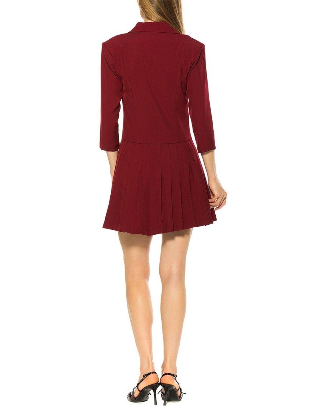 Alexia Admor Red Jacki Pleated Blazer Dress