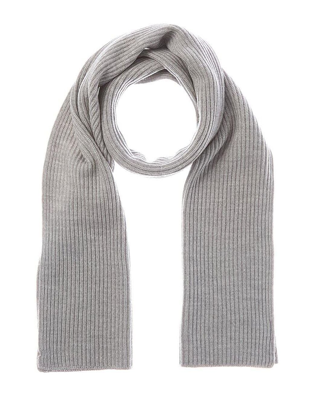 Portolano Gray Wool Scarf for men
