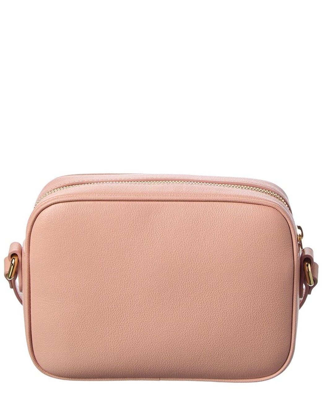 Burberry Brown Small Check Canvas & Leather Camera Bag
