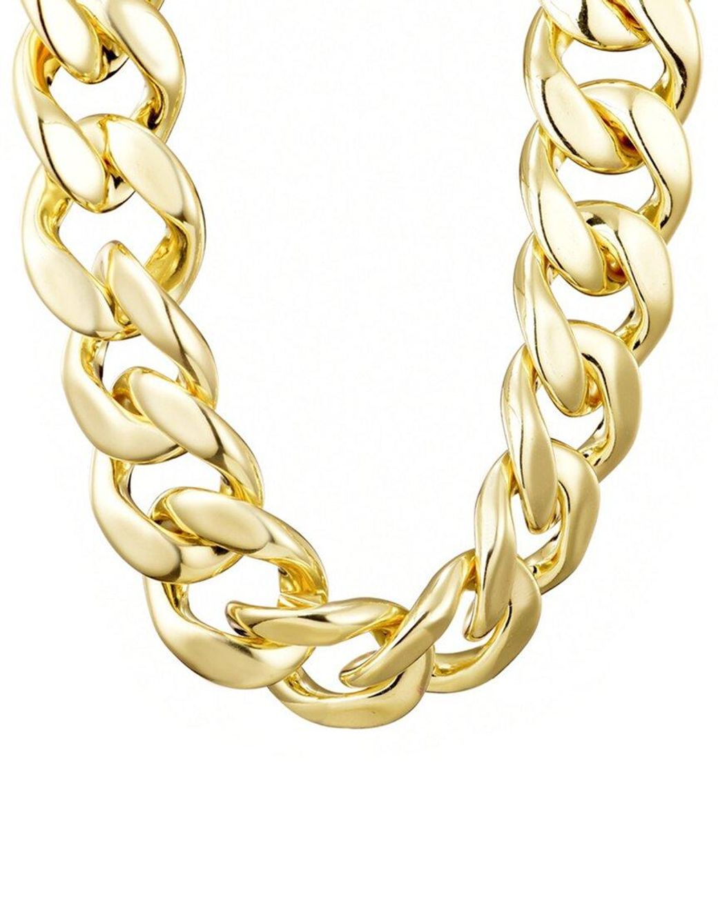 Adornia Metallic Lightweight Chunky Curb Chain Necklace