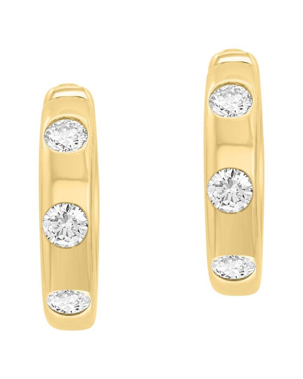 Effy Fine Jewelry Metallic 14K 0.70 Ct. Tw. Lab-Grown Diamond Earrings