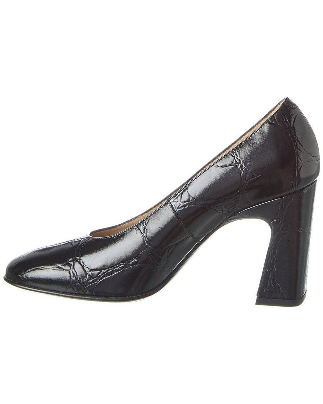 Tod's Black Embossed Leather Pump