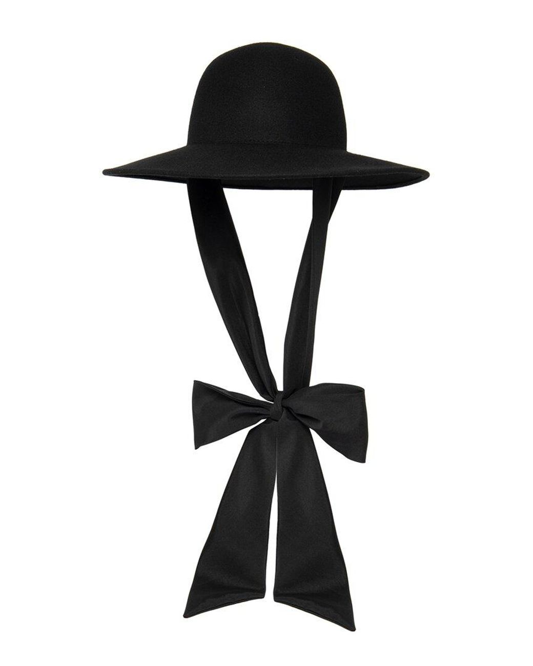 San Diego Hat Black Stella Wool Floppy Hat