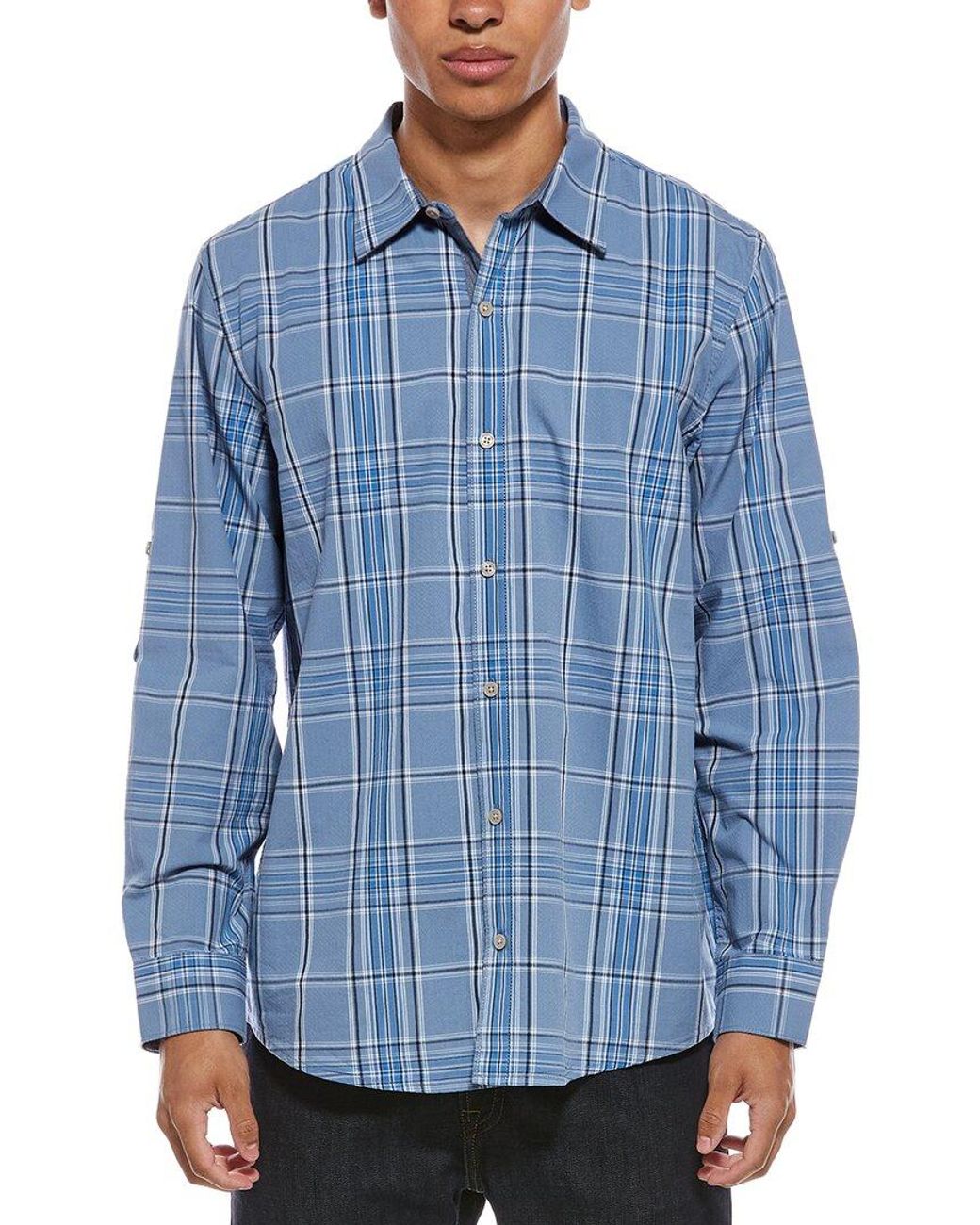 Scotch & Soda Blue Yarn Dye Shirt for men