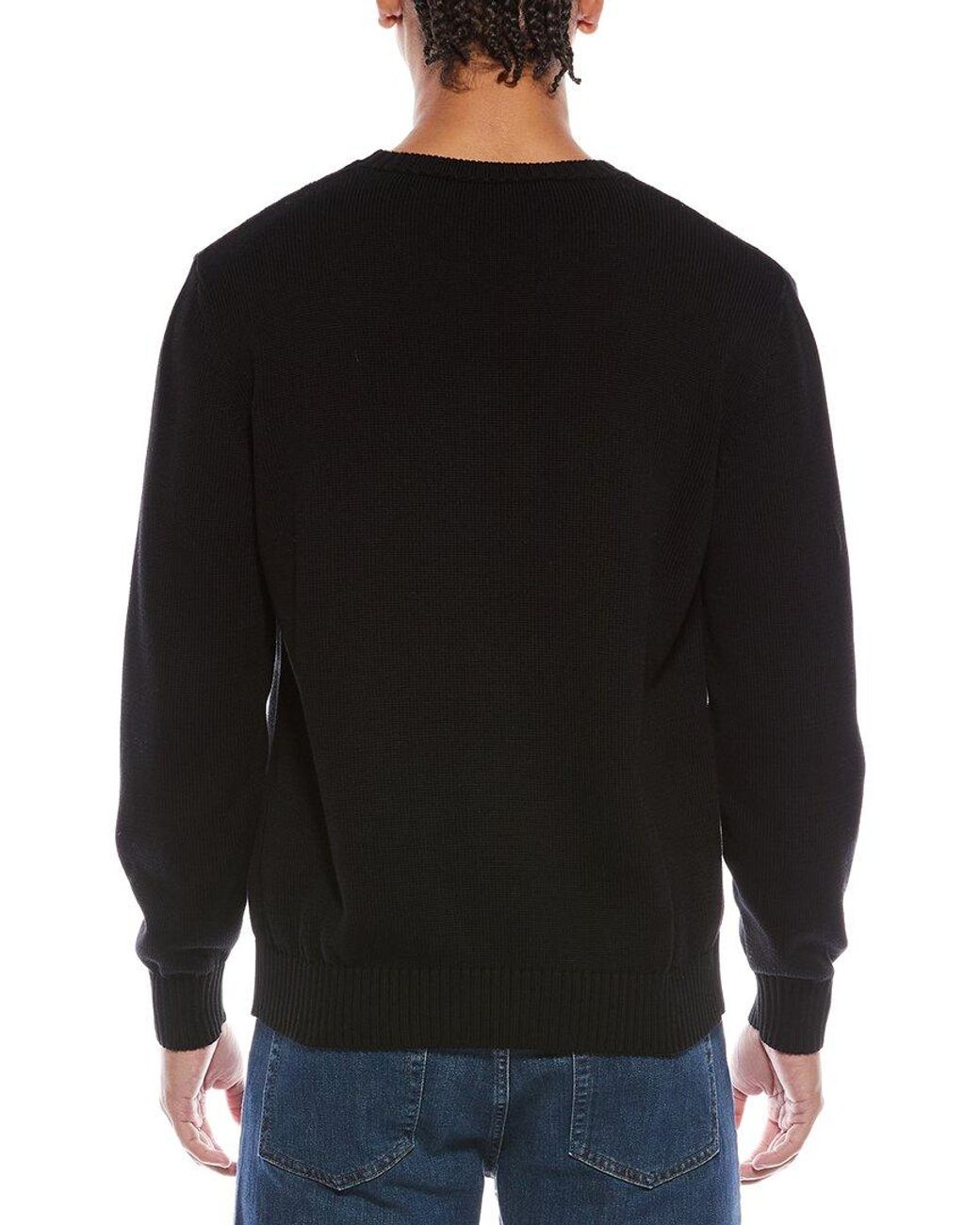 Palm Angels Black Classic Logo Sweater for men