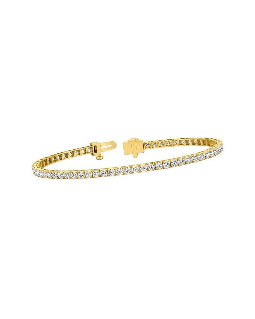 Lab Grown Diamonds White 14K 3.86 Ct. Tw. Lab-Grown Diamond Tennis Bracelet