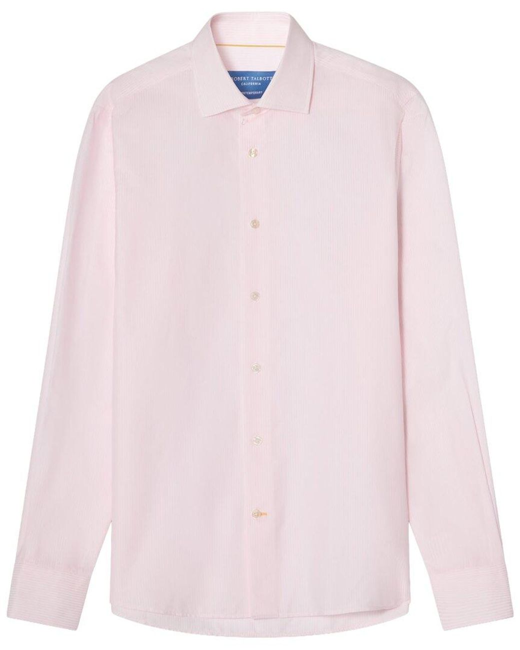 Robert Talbott Pink Reynolds Stripe Twill Dress Shirt for men