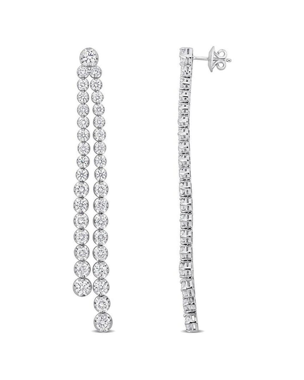 Diamond Select Cuts White 14K 8.24 Ct. Tw. Diamond Graduated Linear Drop Earrings