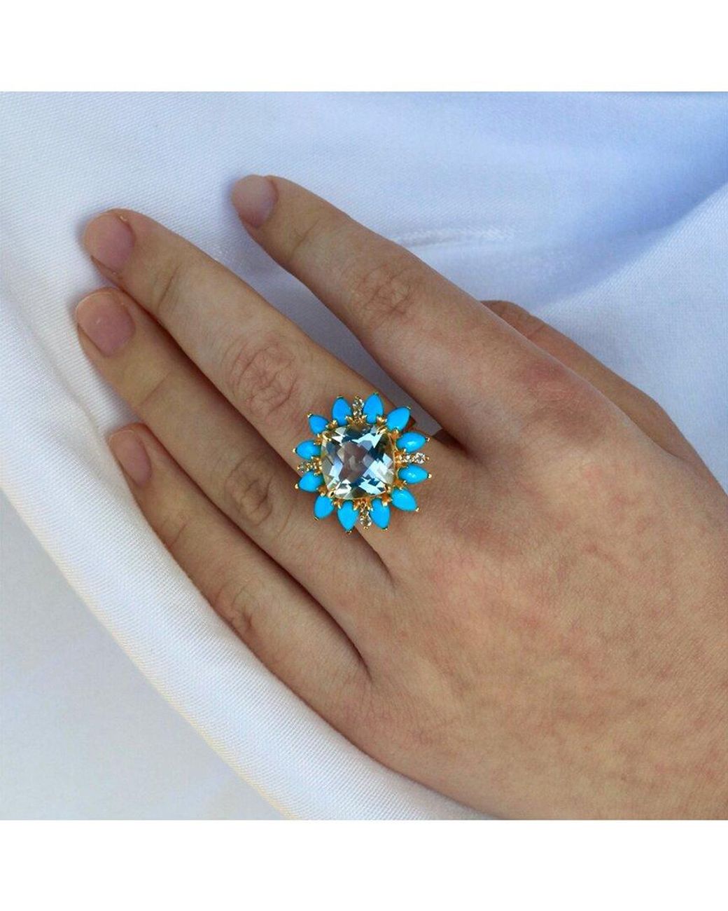 Kai Fine Jewelry Blue 14K 8.30 Ct. Tw. Gemstone Cocktail Ring