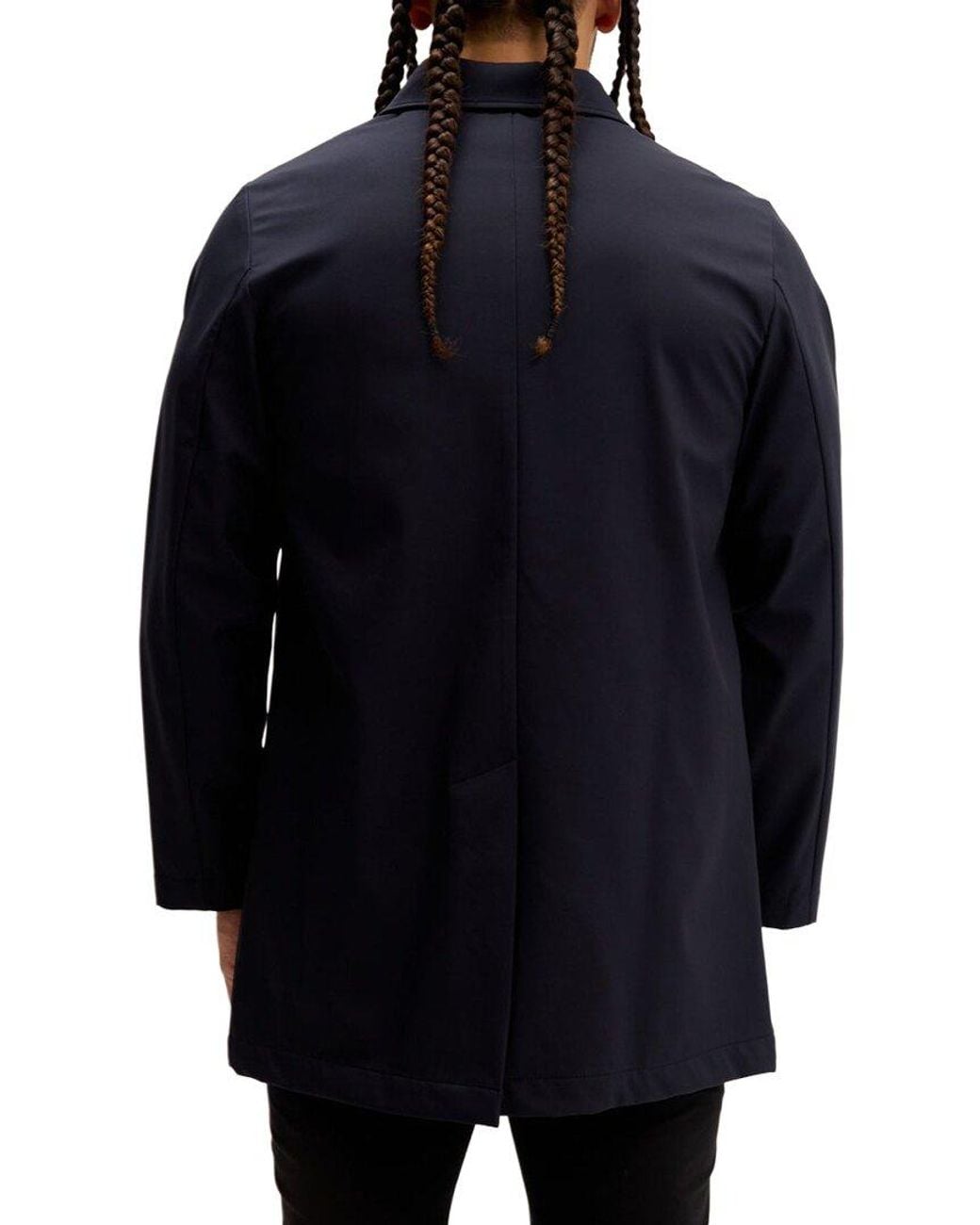 Ron Tomson Blue Raincoat for men