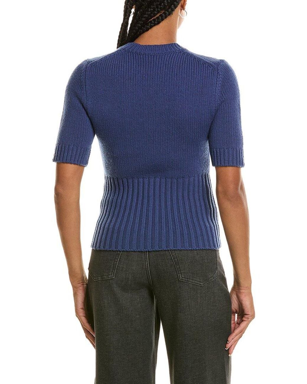 Michael Kors Blue 100% Cashmere Crewneck Sweater