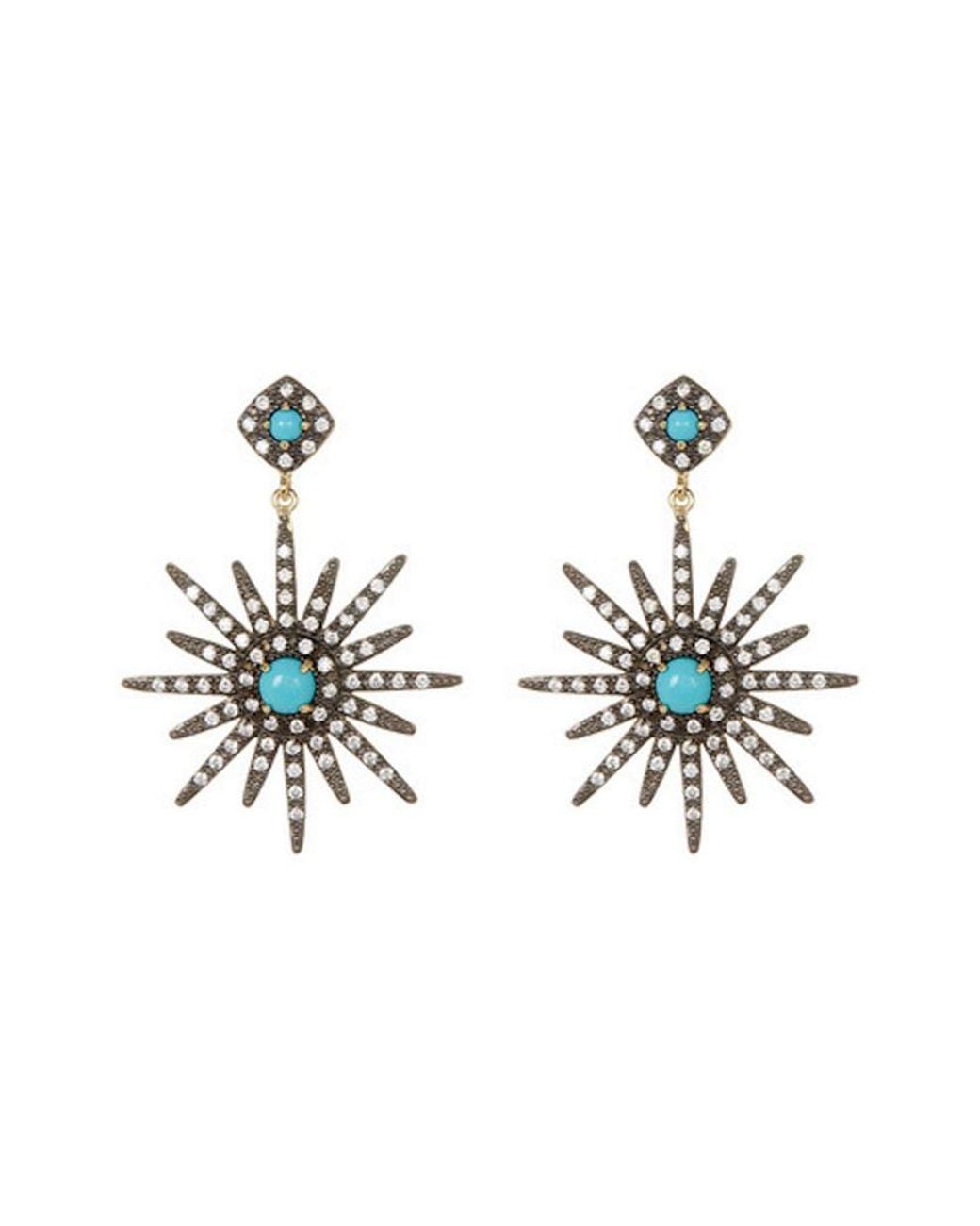 Adornia Metallic 14k Crystal Drop Earrings