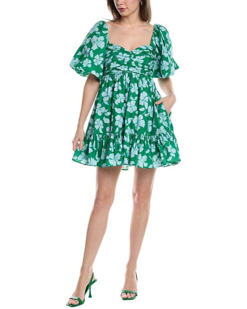 AMUR Green Martine Mini Dress