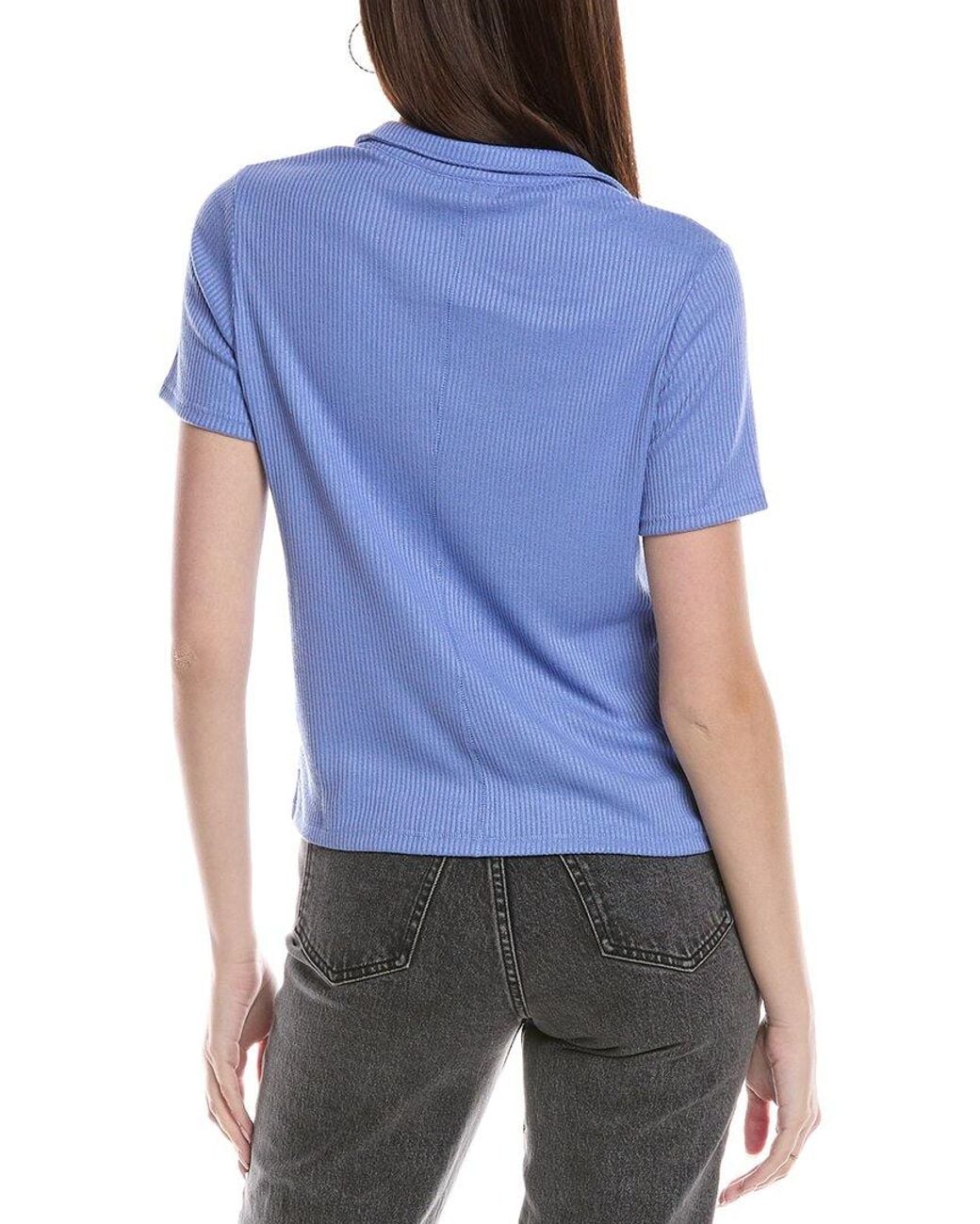 Rag & Bone Blue The Knit Polo Sweater