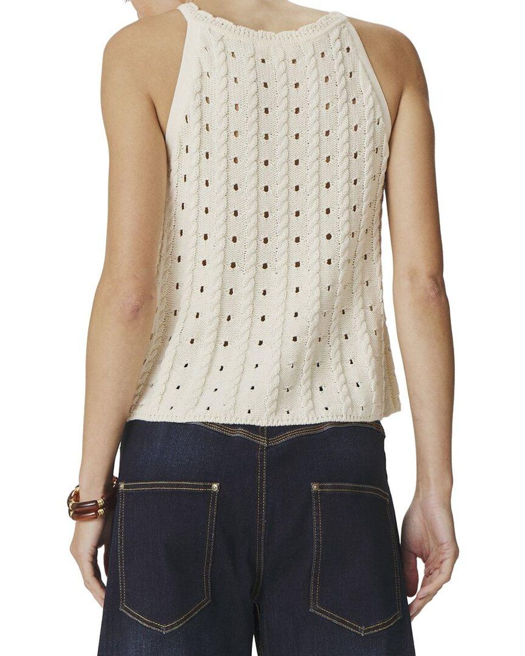 Splendid White Foster Sweater Tank