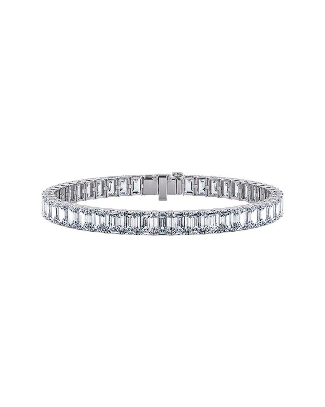 Lab Grown Diamonds White 14K 17.50 Ct. Tw. Lab-Grown Diamond Tennis Bracelet