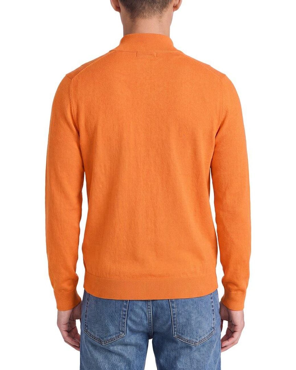 N.Peal Cashmere Orange Salcombe Cashmere-Blend 1/2-Zip Sweater for men