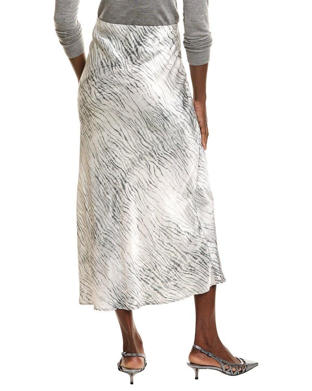 Bella Dahl White Sleek Bias Maxi Skirt