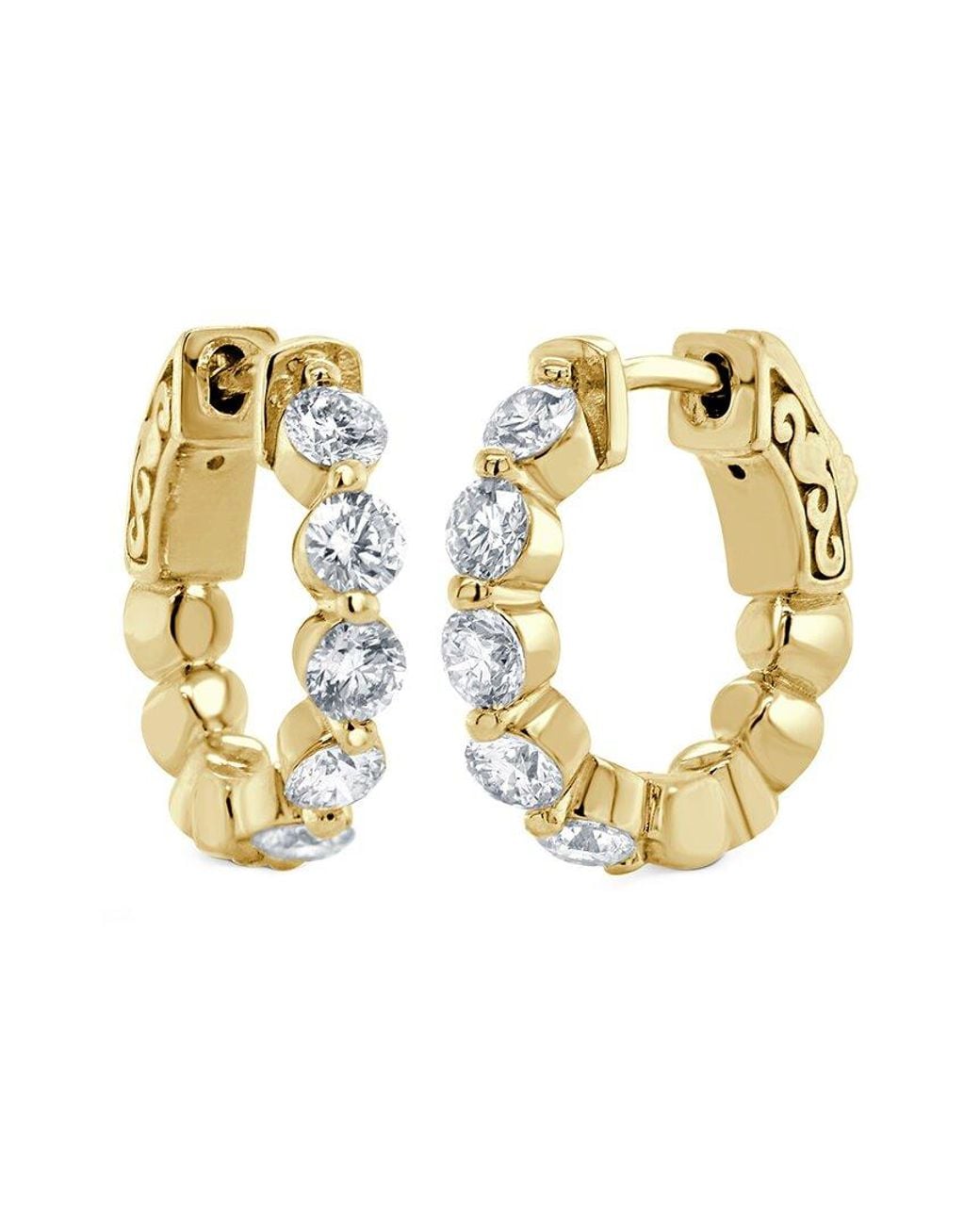 Sabrina Designs Metallic 14K 1.00 Ct. Tw. Diamond Hoops
