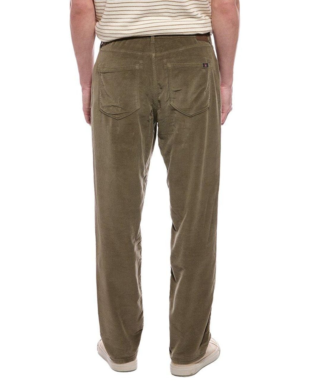 Faherty Brand Green Stretch Corduroy Trouser for men