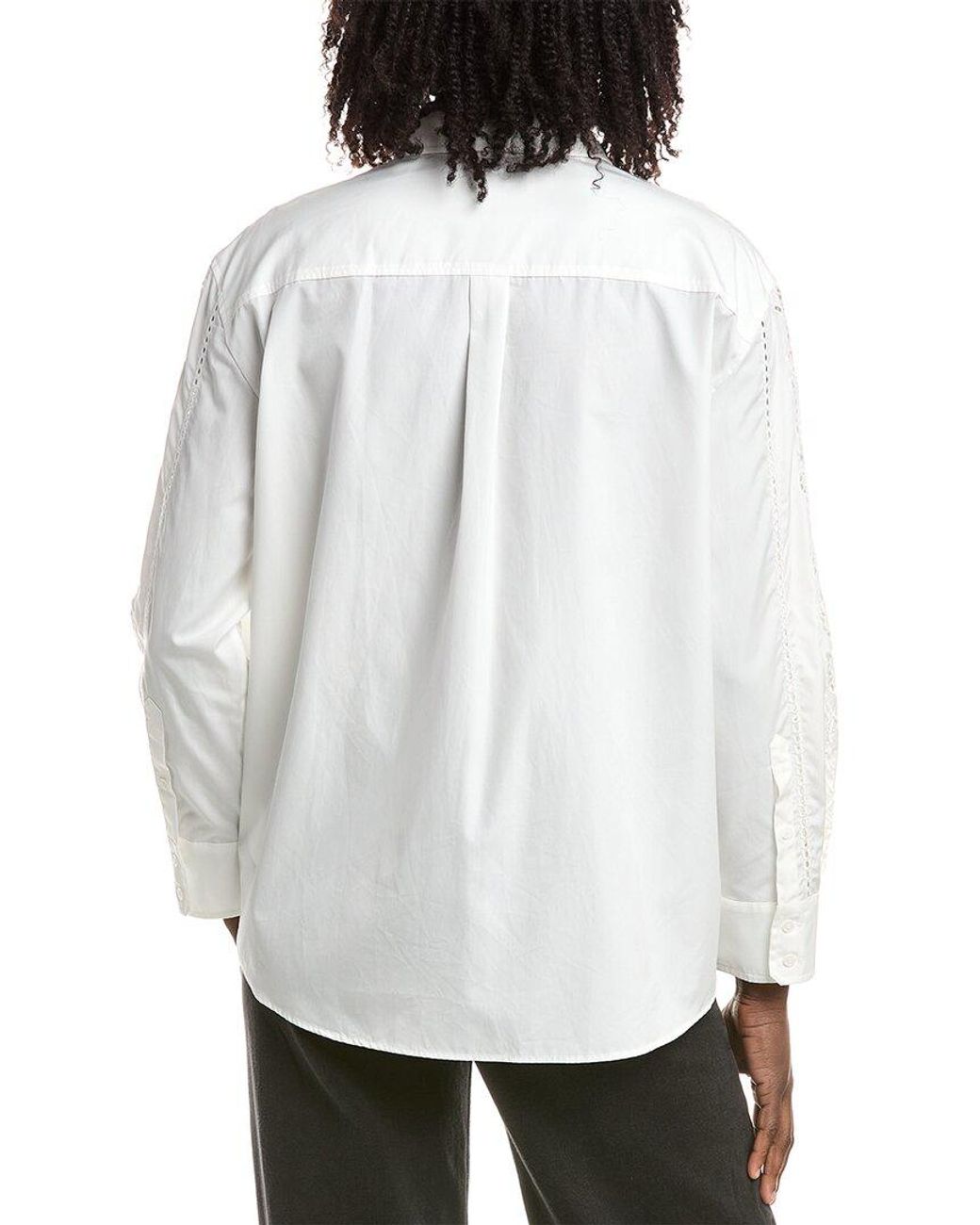 Max Mara White Weekend Elmi Lace Work Blouse
