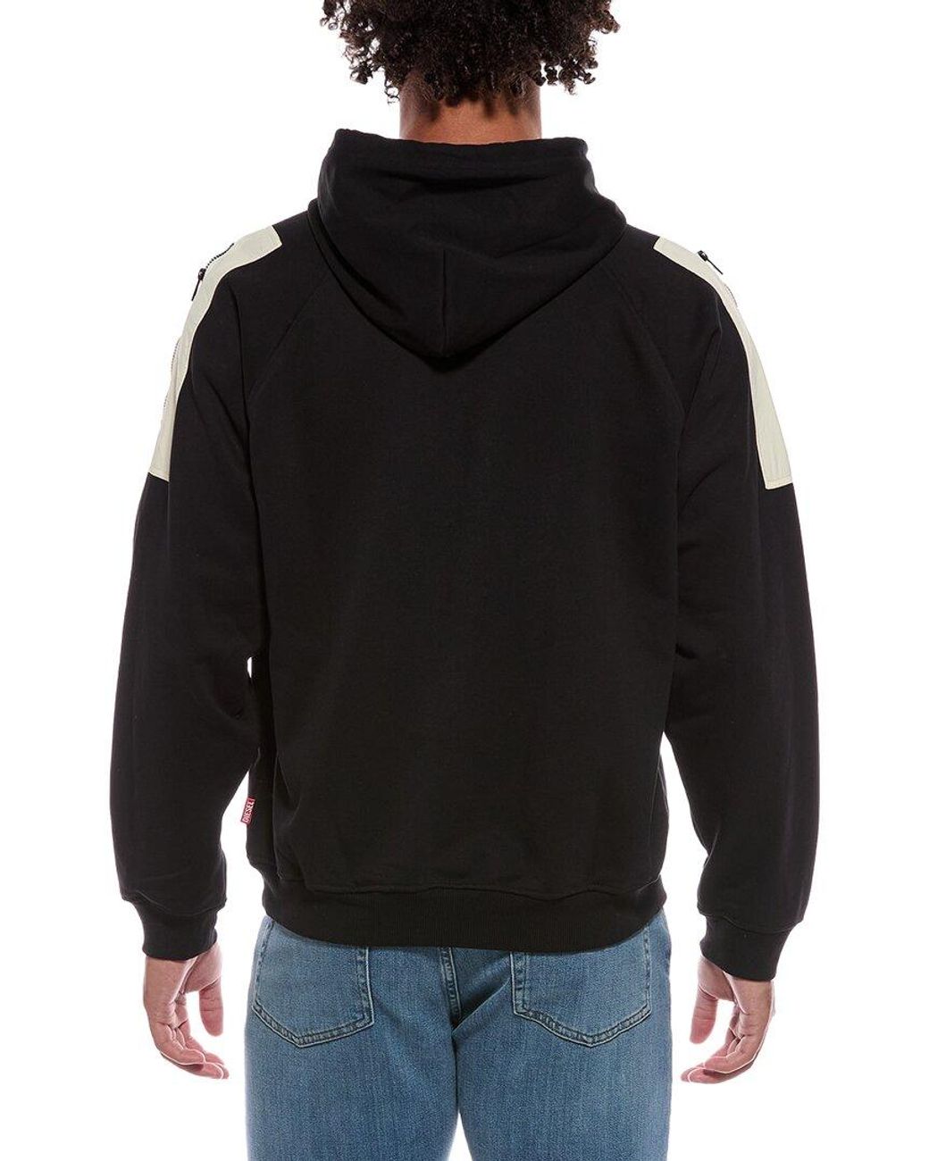 DIESEL Black Hoodie for men