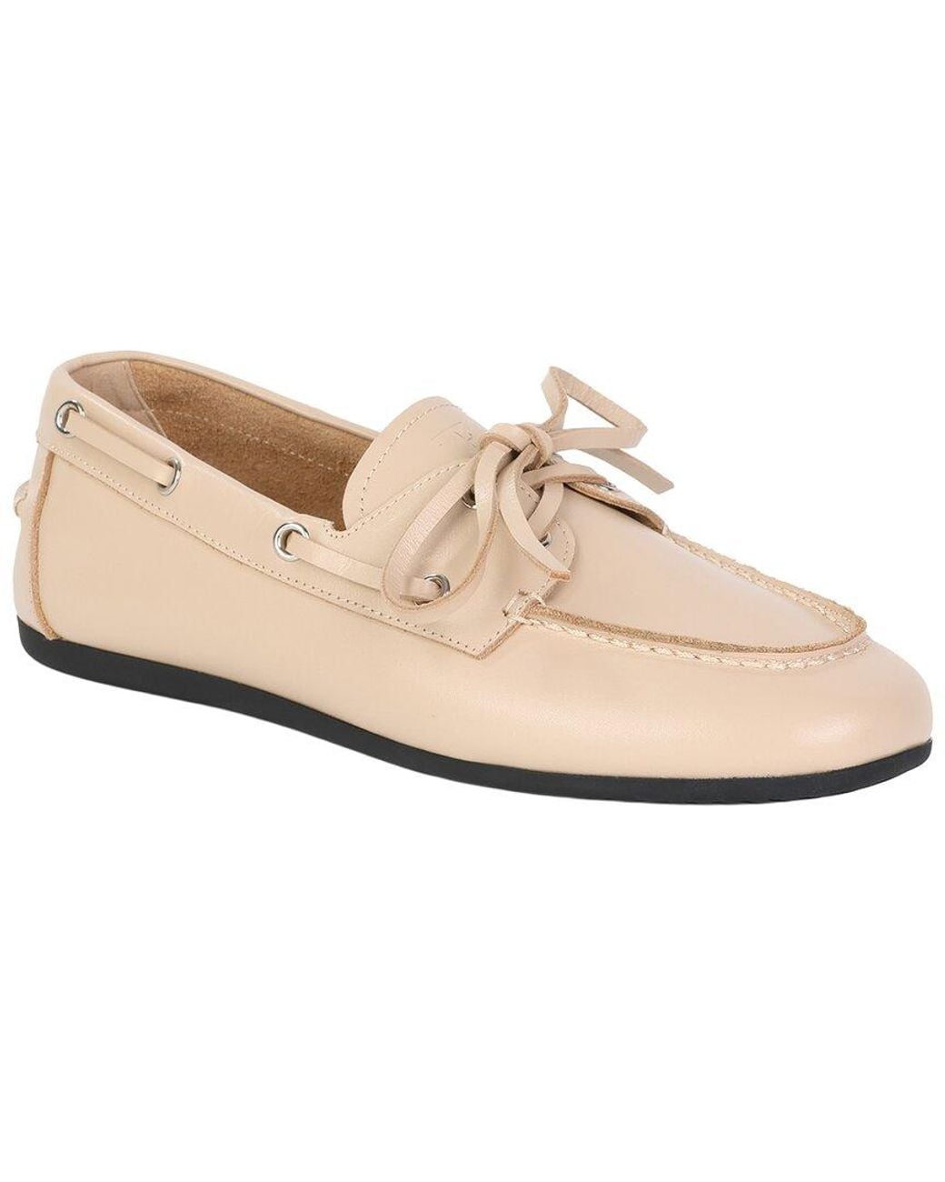 Tiffany & Fred Paris White Leather Loafer