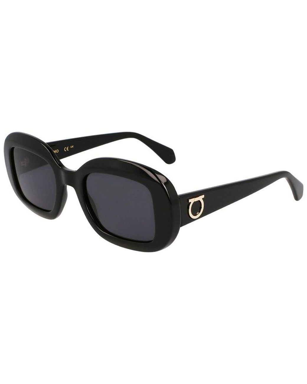 Ferragamo Black Gancini 51Mm Sunglasses