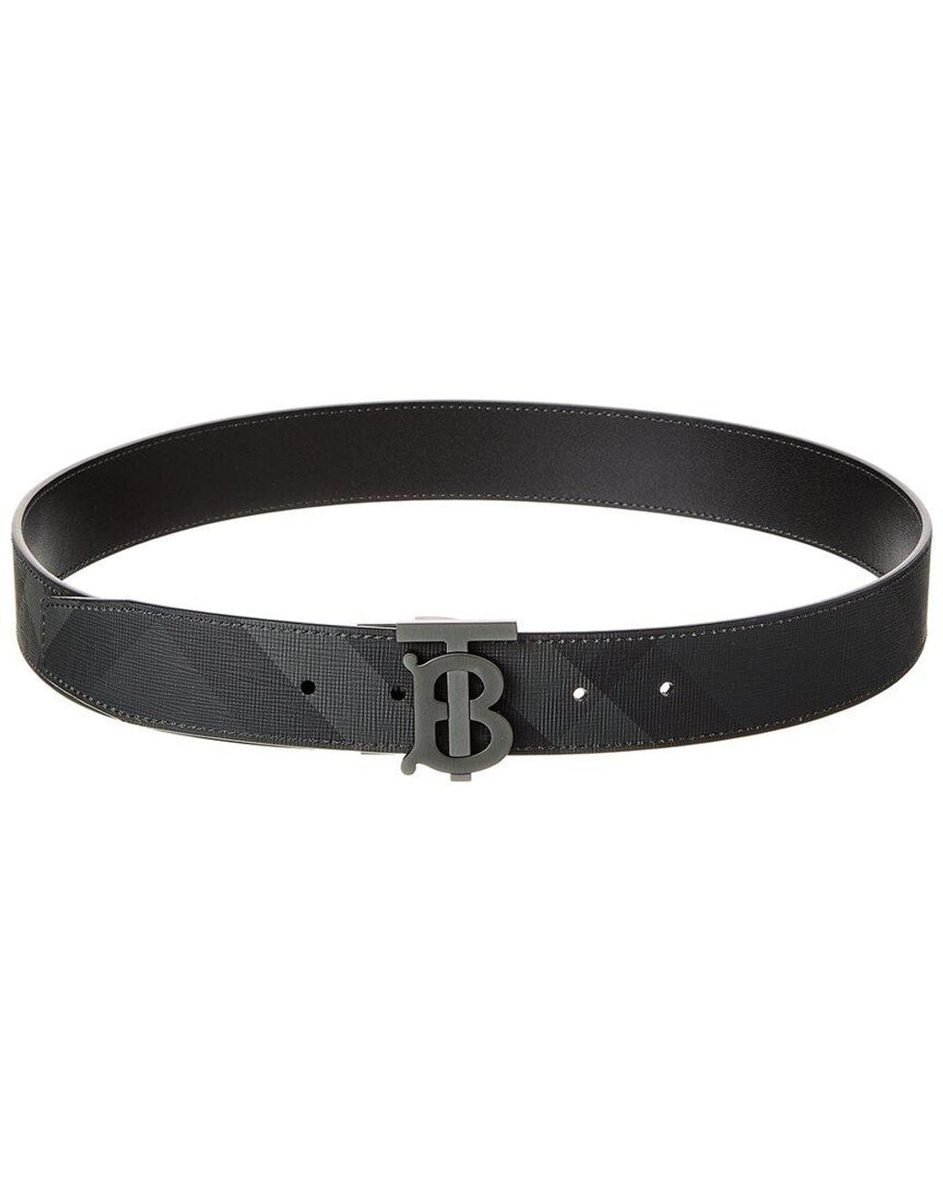 Burberry Women\'s Reversible Belt Canvas Check With Black Leather- Size Small Burberry Reversible Check Canvas & Leather Belt in Black | Lyst main image 2