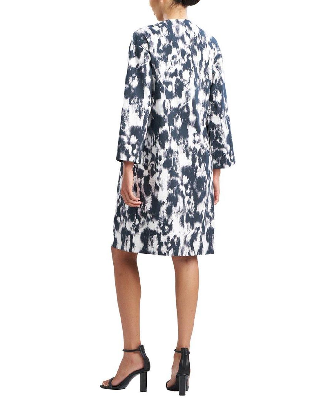 Natori Blue Abstract Long Topper