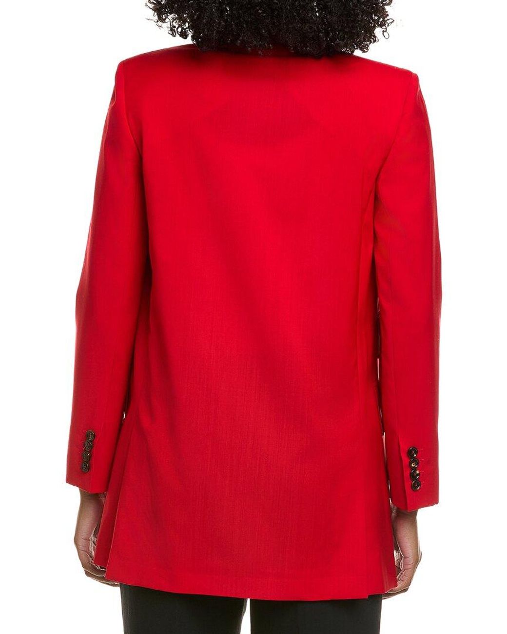 Max Mara Red Nebbie Wool Blazer