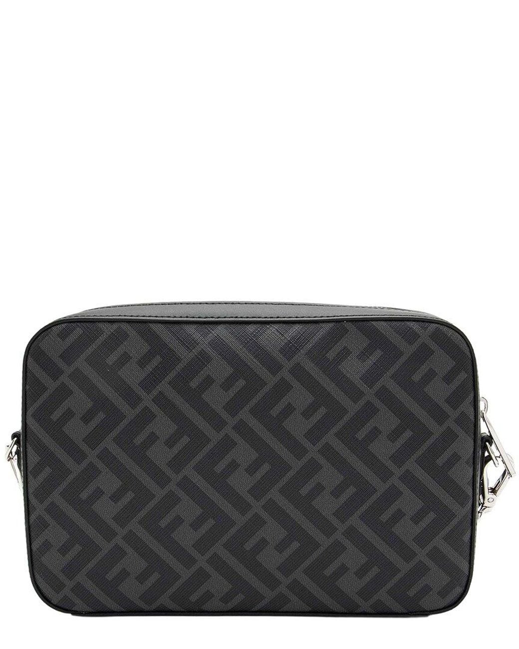 Fendi Black Zucca Diagonal Camera Bag (authentic Pre-loved)