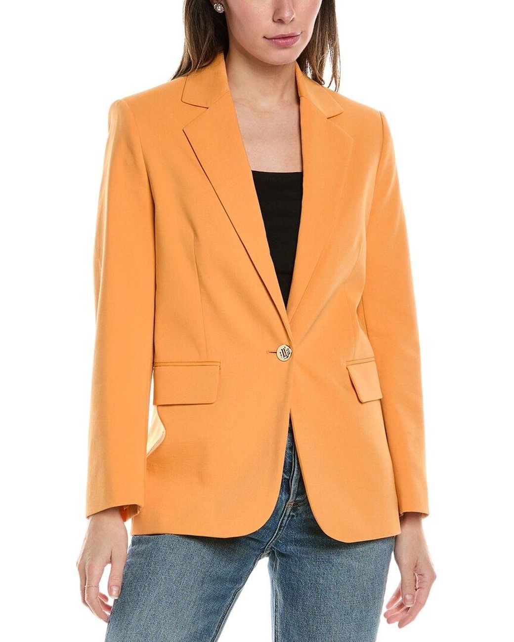Maje Orange Suit Blazer
