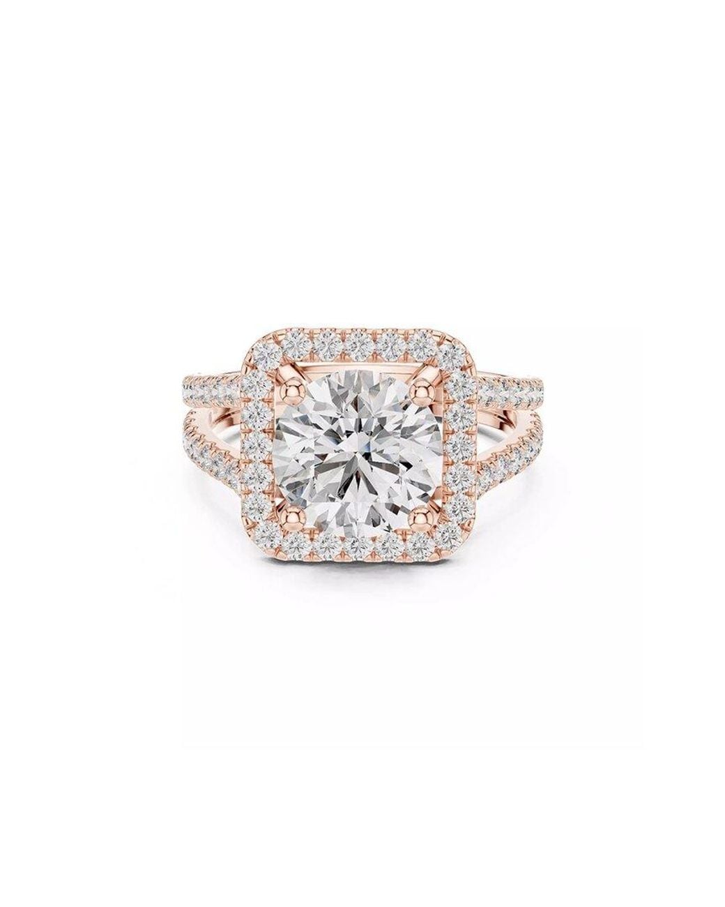 Lab Grown Diamonds White 14K Rose 2.70 Ct. Tw. Lab-Grown Diamond Ring
