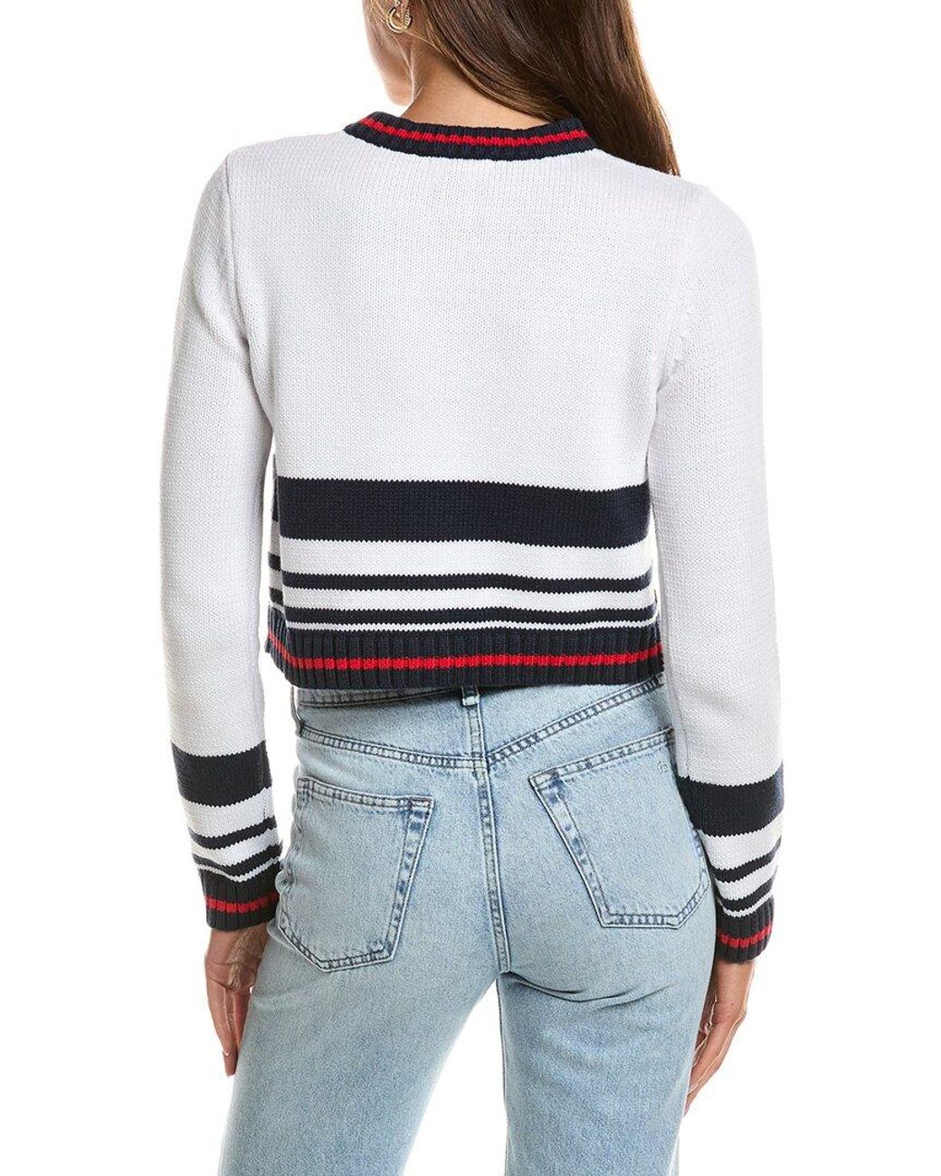 Splendid White Sailor Stripe Cardigan