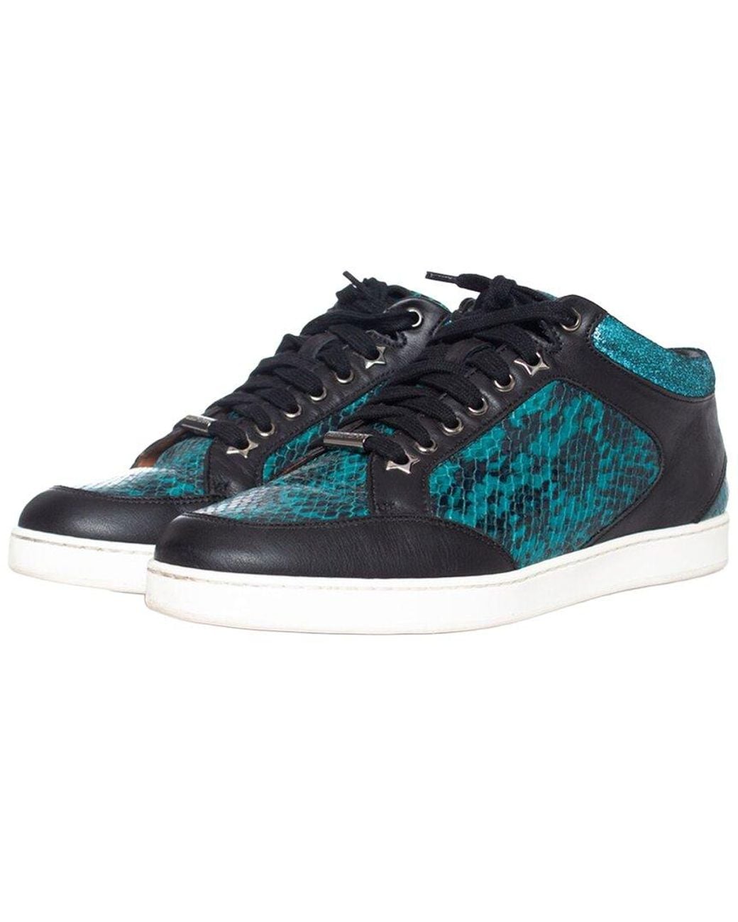 Jimmy Choo Blue Leather Miami Sneaker (Authentic Pre-Loved)