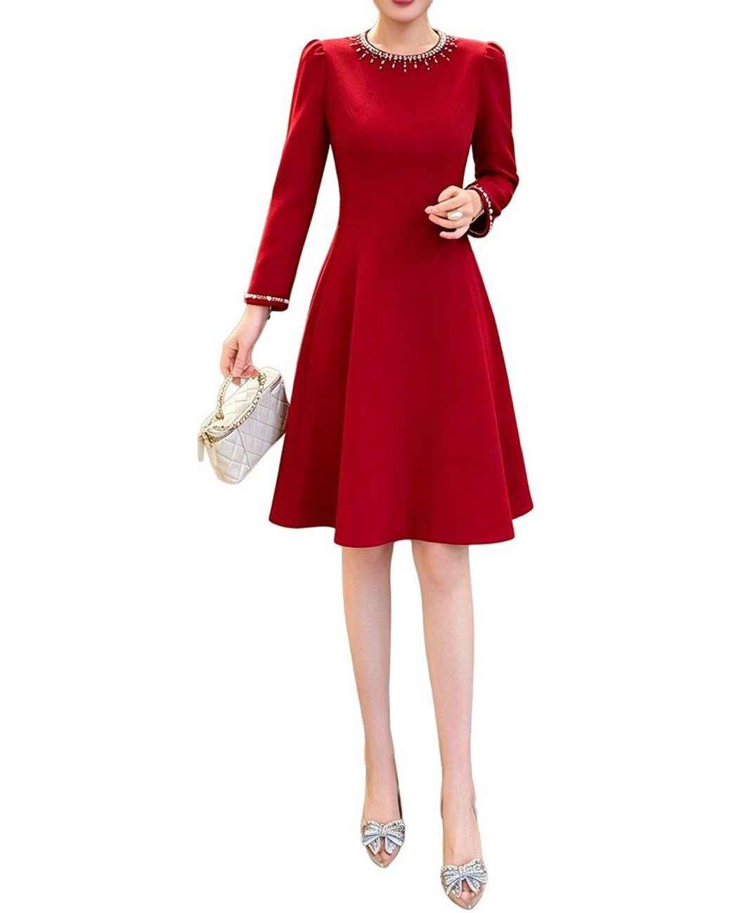 BRC By BURRYCO Red Solid Mini Dress