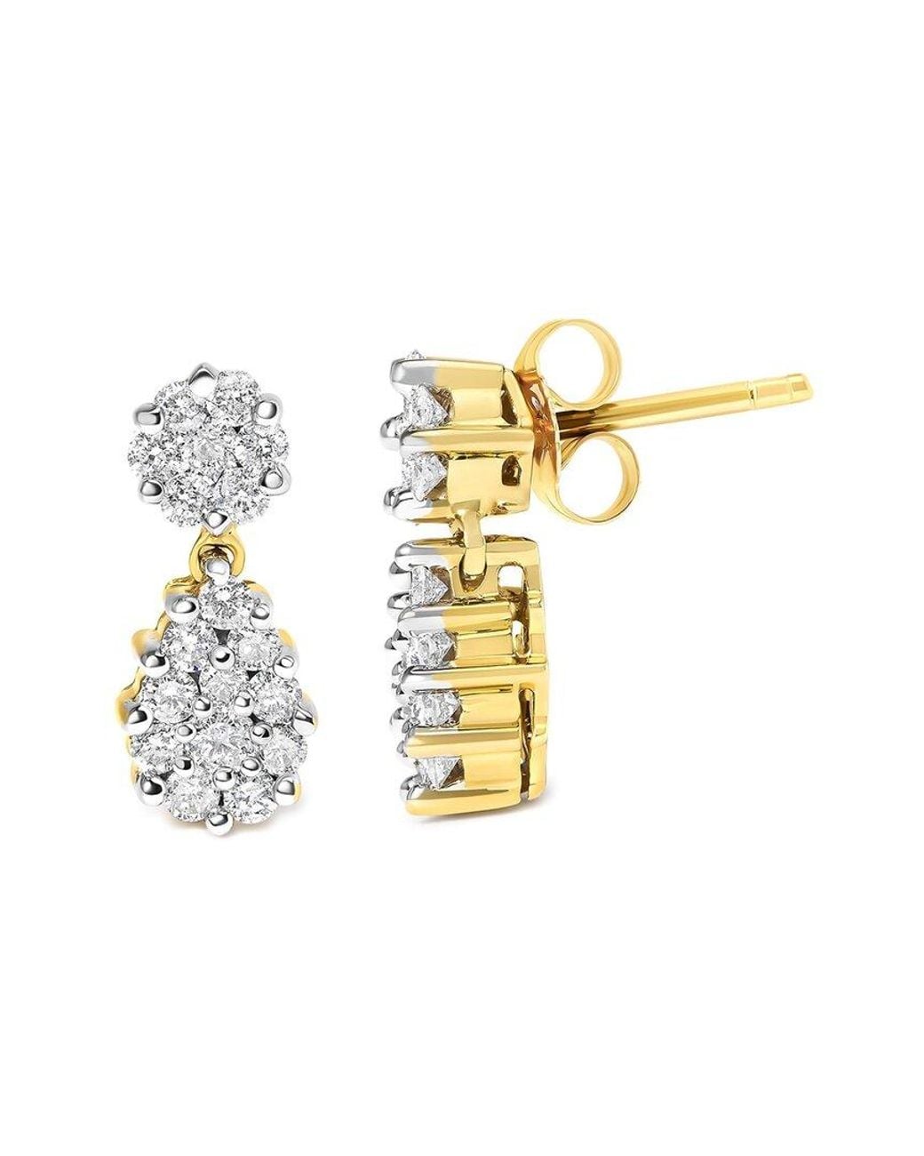 Haus of Brilliance White 14K 1.23 Ct. Tw. Diamond Dangle Earrings