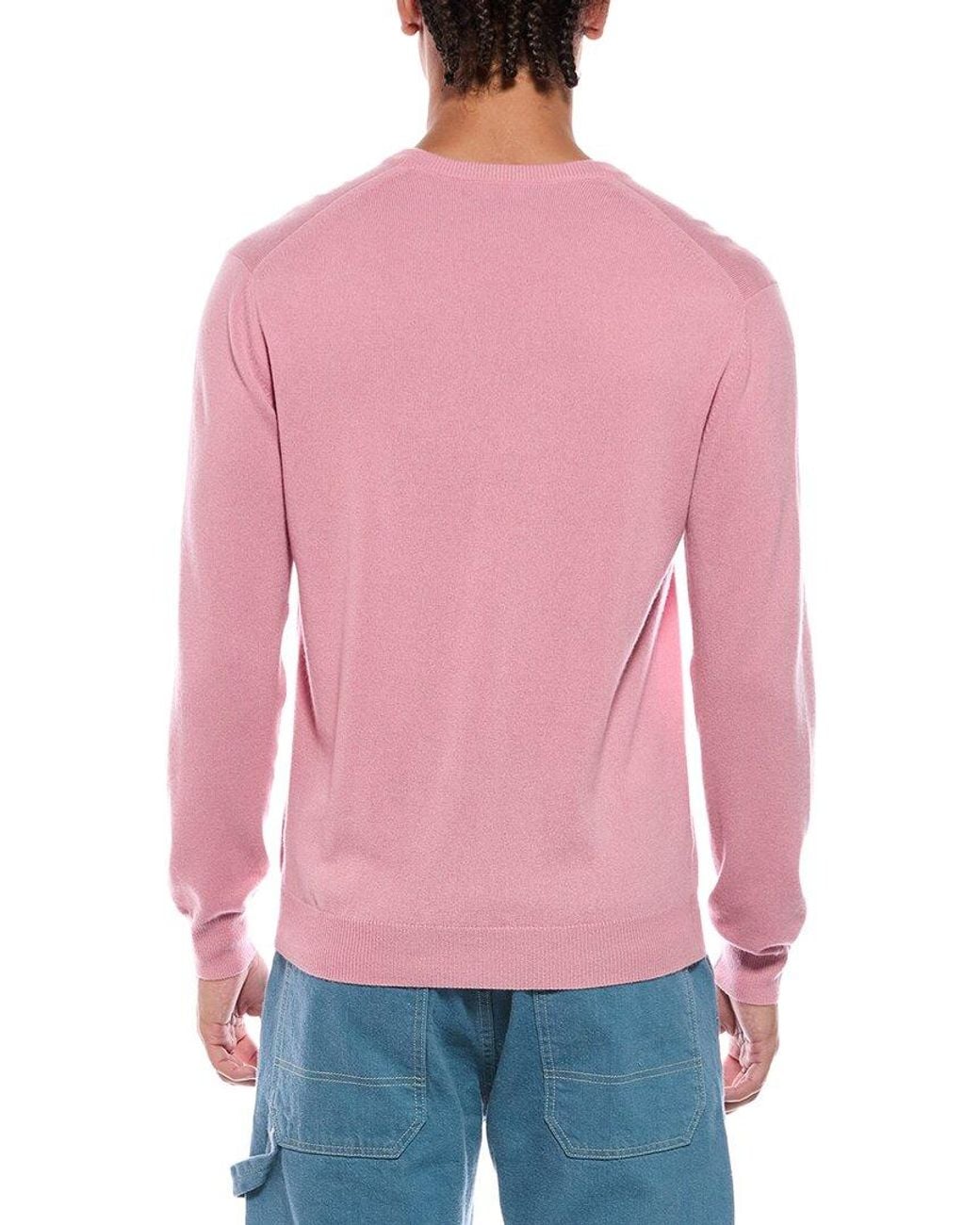 N.Peal Cashmere Red Burlington Cashmere V-Neck Sweater for men
