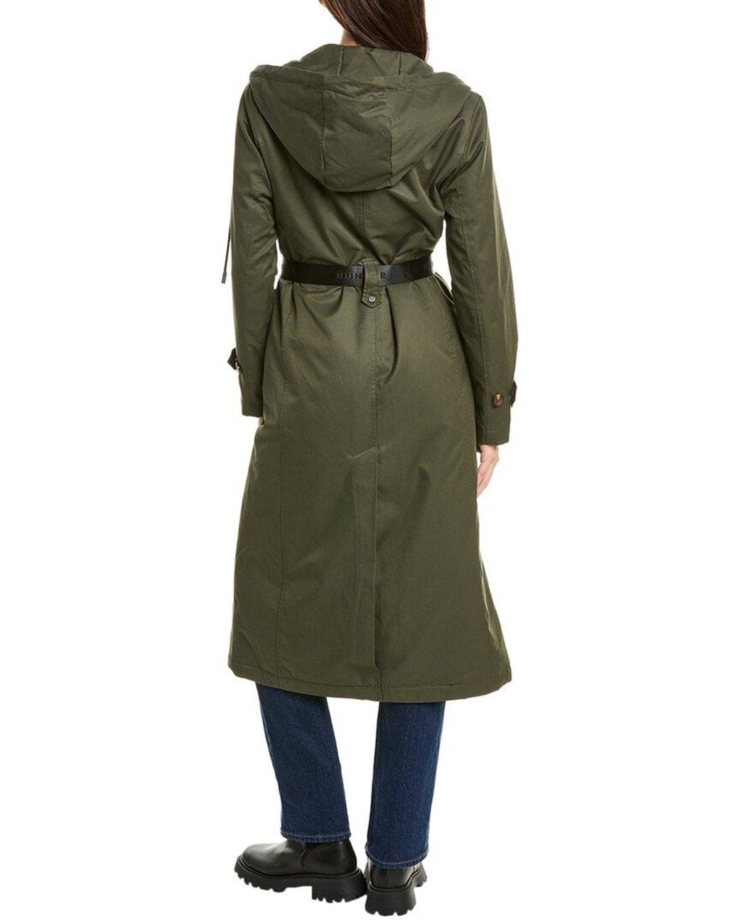 Hunter Green Longline Horseback Riding Trench Coat
