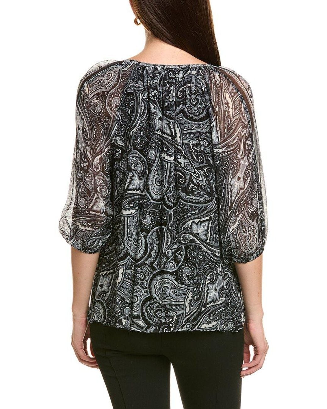 Ramy Brook Black Selva Silk Top