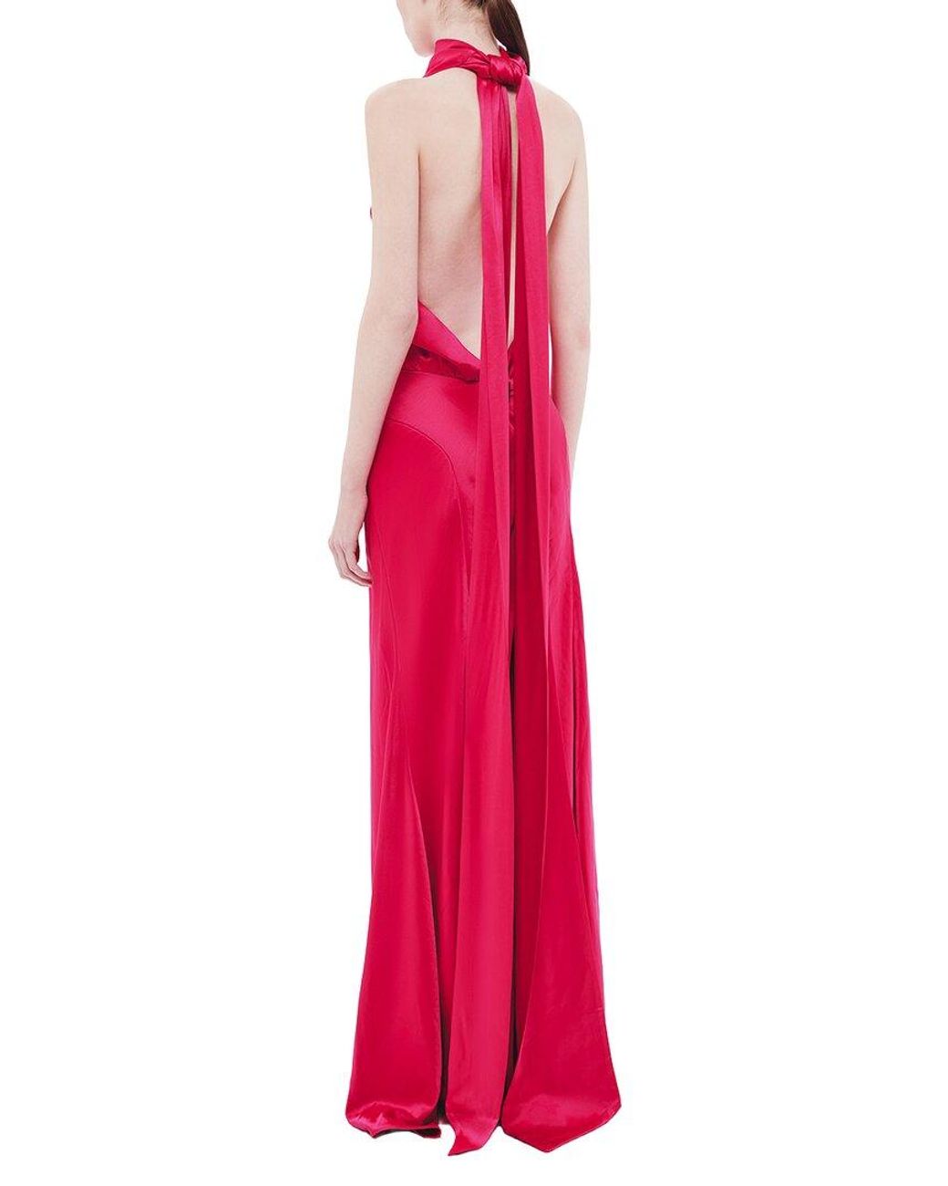 Misha Pink The 'Cameron' Satin Dress