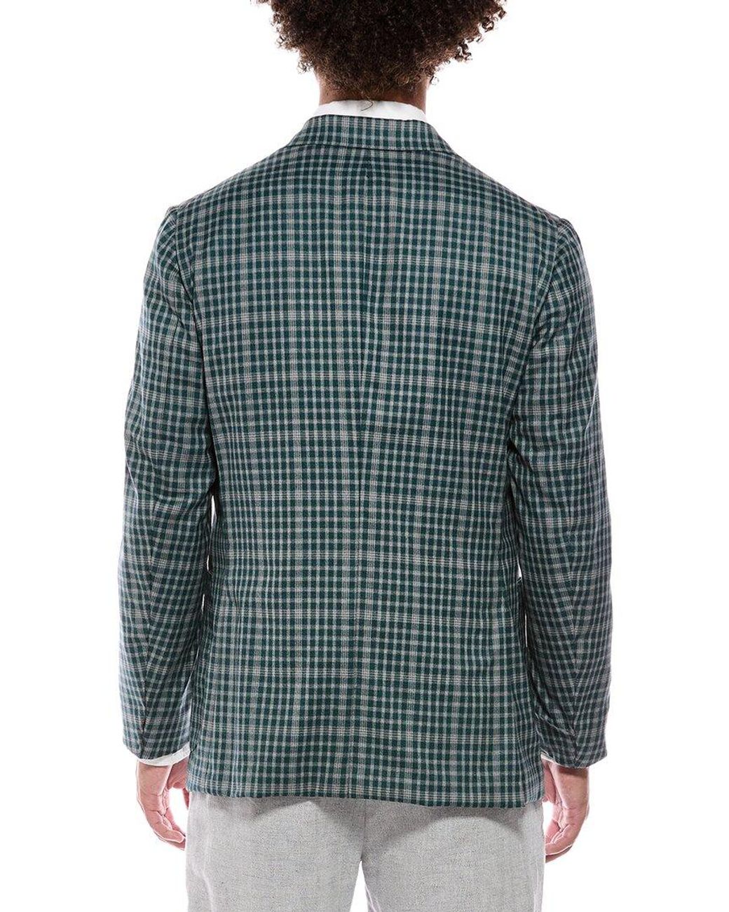 Isaia Blue Marechiaro Wool Sport Jacket for men