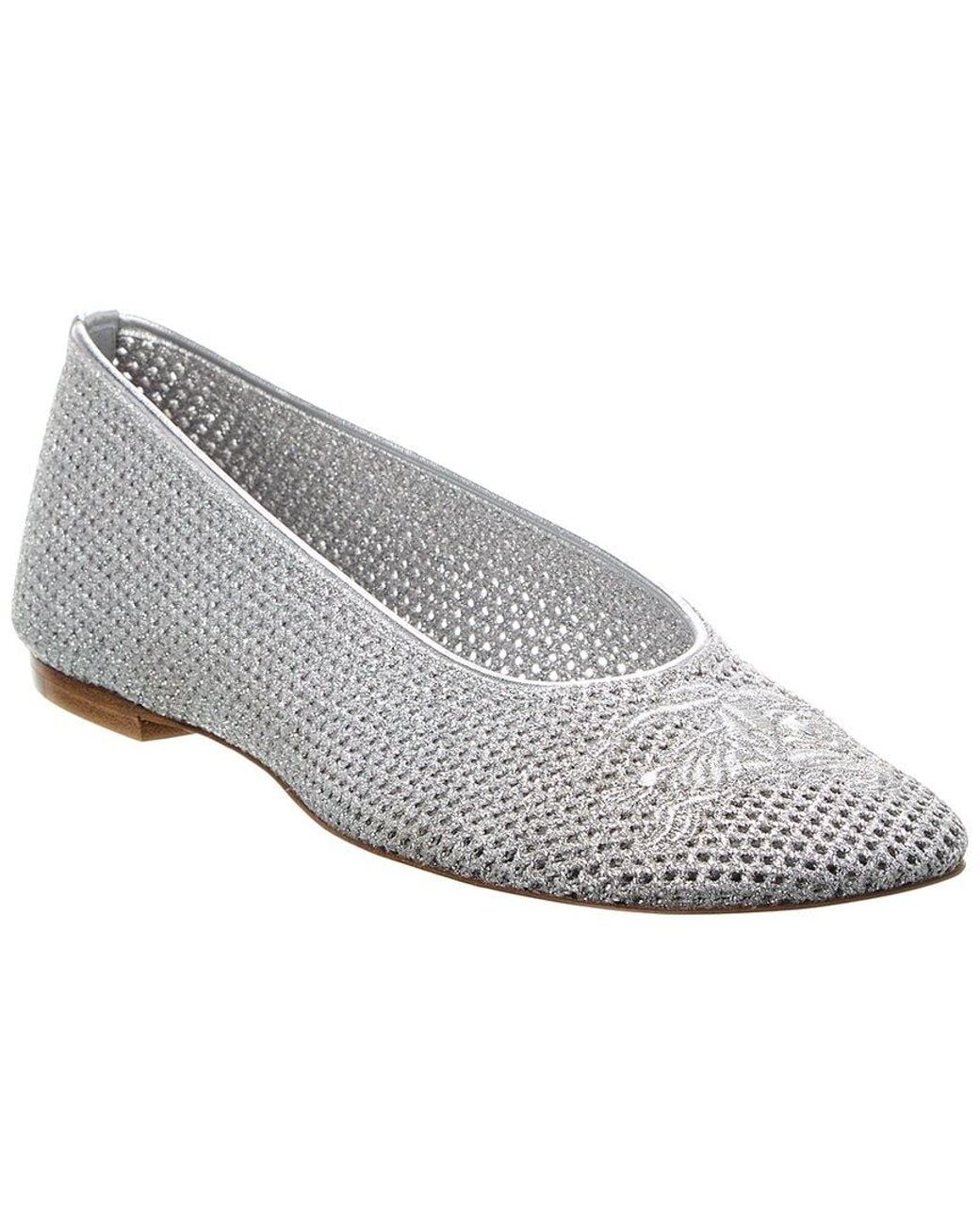 Burberry White Mesh Ballet Flat