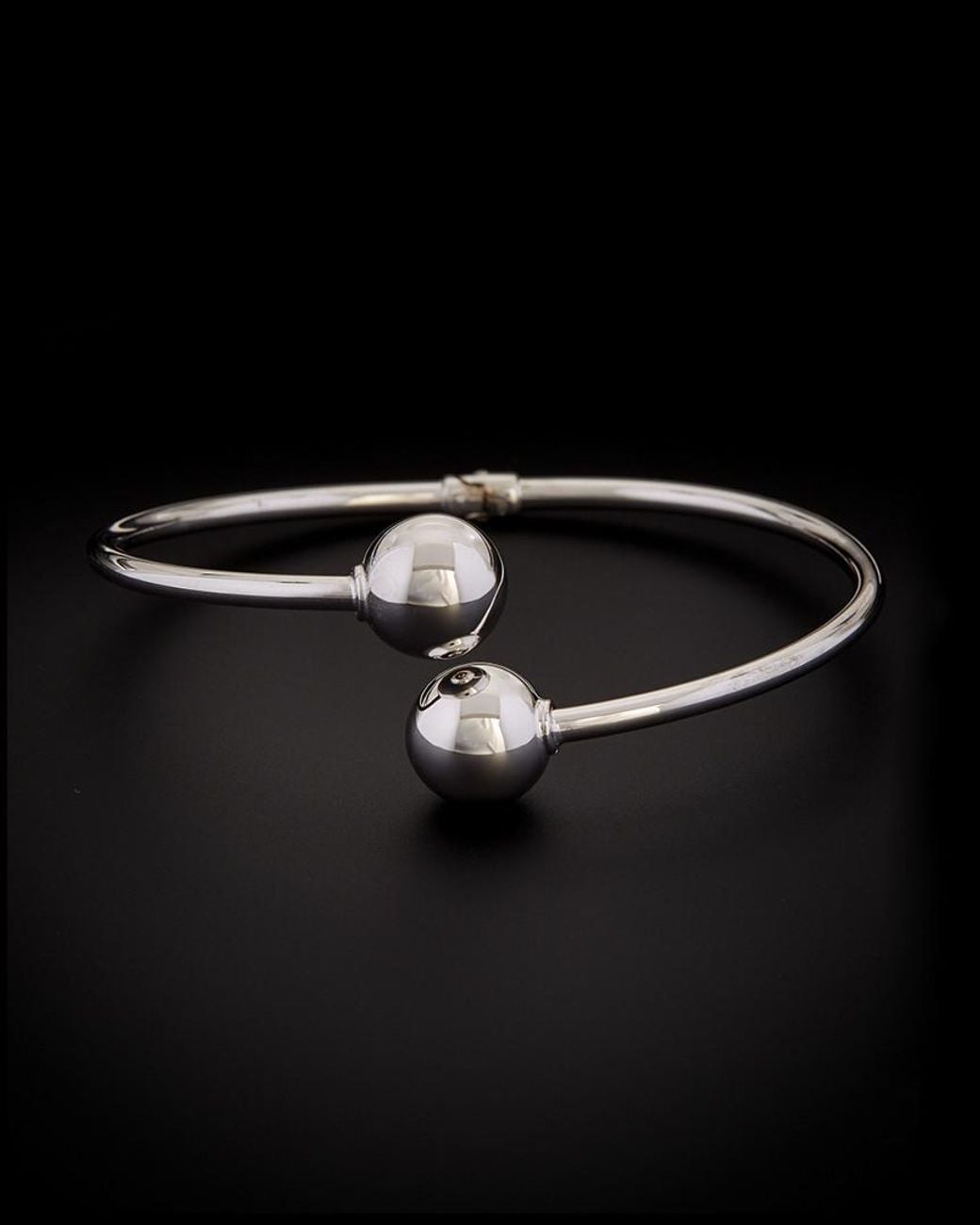 Italian Gold Black 14k Bypass Bangle